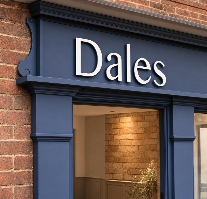 Cafe Dales storefront sign